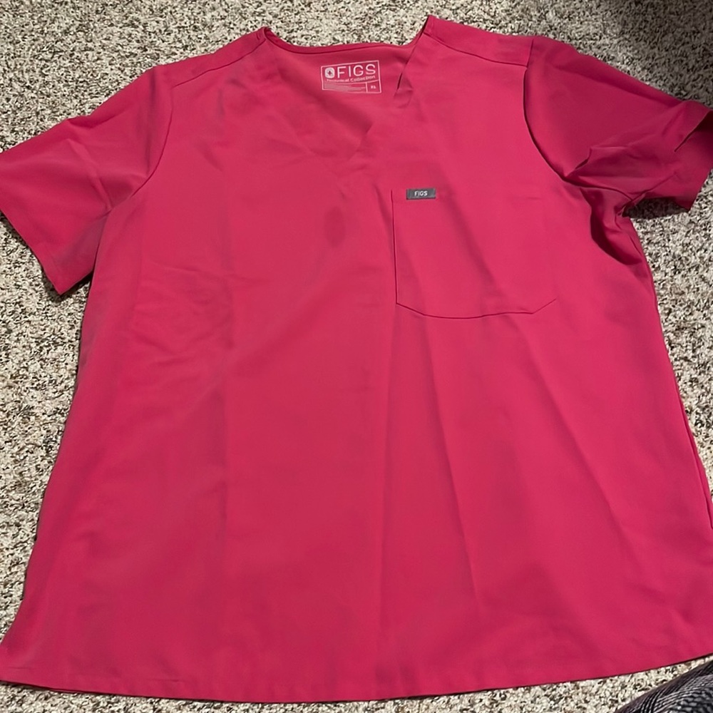 COPY - Figs Hot Pink Catarina Scrub top